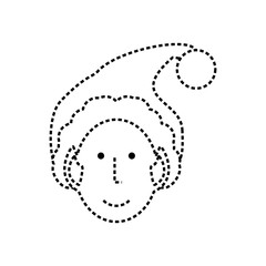 cartoon Santa helper icon over white background vector illustration