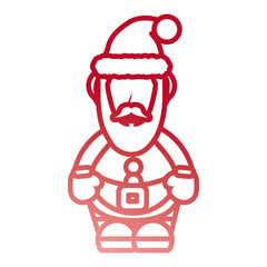 avatar santa claus icon over white background vector illustration