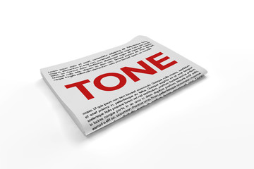 Tone on Newspaper background
