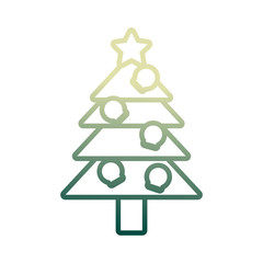 christmas tree icon over white background vector illustration
