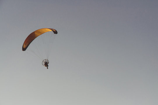 Man parasailing