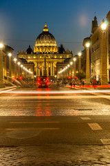 Amazing Night photo of Vatican and St. Peter's Basilica in Rome, Italy