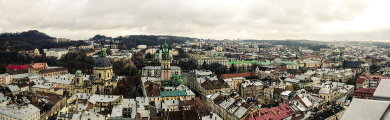 Naklejka premium panorama of the old city from above