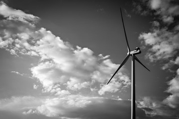Wind turbine. Modern source of electric energy