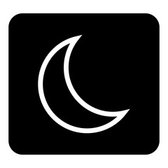 Obraz na płótnie Canvas Vector moon icon. Sleep icon. Vector white illustration on black background