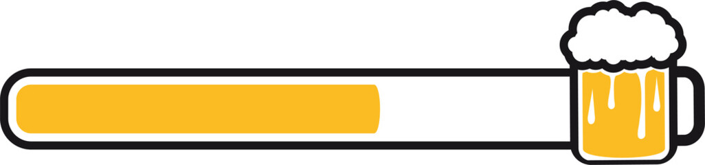 Obraz premium balken text logo design loading download energie aufladen bier krug oktoberfest trinken feiern party alkohol flasche