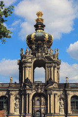 Fototapeta na wymiar Zwinger Palace in Dresden, Germany. The Crown Gate.