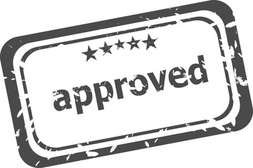 approved grunge rubber stamp isolated on white background