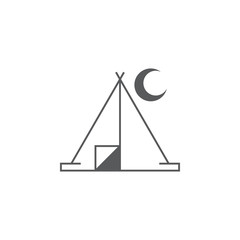 Tent icon vector