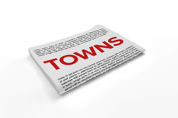 Towns on Newspaper background