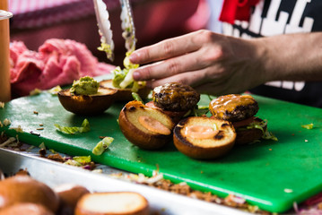 Making Mini Burger - Street Food