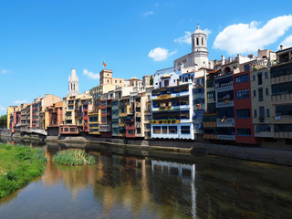 Landscape of the city of Girona, Spain