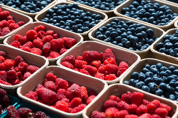 Assorted Berries at Farmer's Market