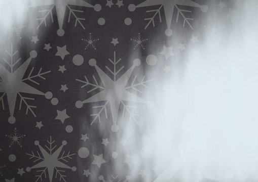 Grey background with snowflake patterns