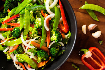 Mixed Veggie Stir-Fry in Frying-pan