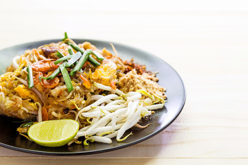 Stir-fried rice noodles (Pad Thai) is the popular food in Thailand.