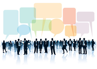 Obraz premium Crowd of businesspeople
