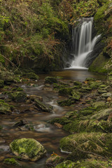 Javori waterfall on Javori creek in Krkonose mountains