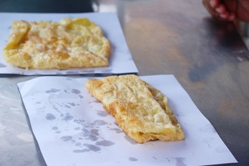 Roti with egg is delicious at street food
