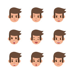 Man face cartoon icons icon vector illustration graphic design
