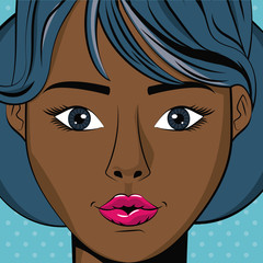 Woman pop art icon vector illustration graphic design