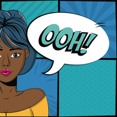 Woman pop art icon vector illustration graphic design