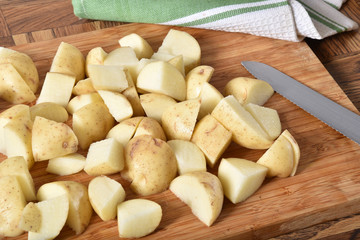 Diced yellow potatoes