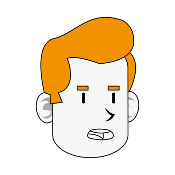 Angry guy cartoon image vector illustration design