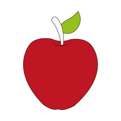 apple fruit icon image vector illustration design