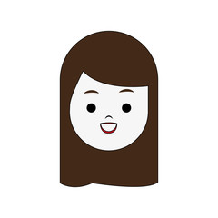 Happy girl cartoon image vector illustration design