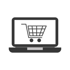 laptop computer cart shopping online order