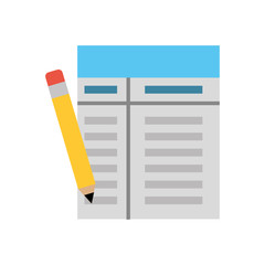 business office paper document pencil elements