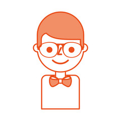 business young man character with glasses