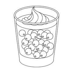 Glass, single icon in outline style.Glass,vector symbol stock illustration web. © pandavector