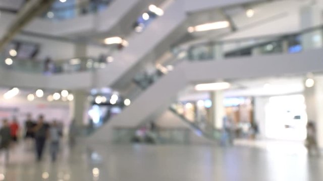 Blurred Background with people in the shopping malls scene
