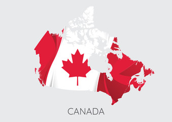 Map of Canada - obrazy, fototapety, plakaty