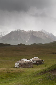 Yurts near Saray Tash village, Kyrgyzstan.
