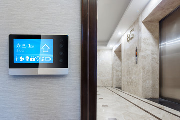 smart screen with smart home with elevator hall