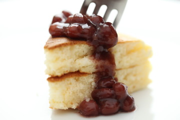 パンケーキと餡子