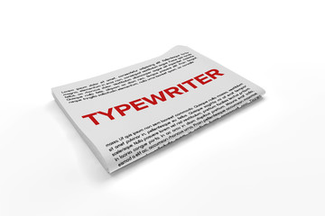Typewriter on Newspaper background