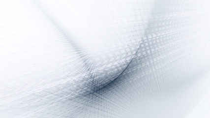 Abstract blue and white background. Fractal graphics series. Three-dimensional composition of intersecting grids. Information technology concept.