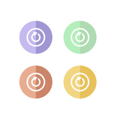 Retro Reload or Refresh Icon Set