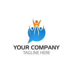 Combines dialog balloon and people, Abstract balloon