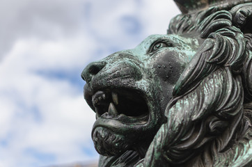 Fototapeta premium Lion Face Statue