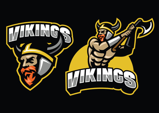 viking warrior mascot set