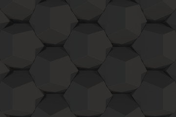 Obraz na płótnie Canvas Pattern of black hexagonal elements