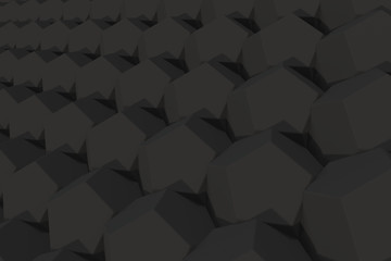 Pattern of black hexagonal elements
