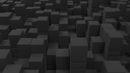Wall of grey cubes