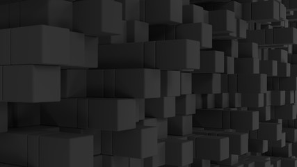 Wall of grey cubes