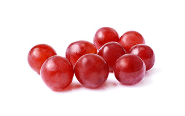 Ripe red grape isolated on white. With clipping path. Full depth of field.